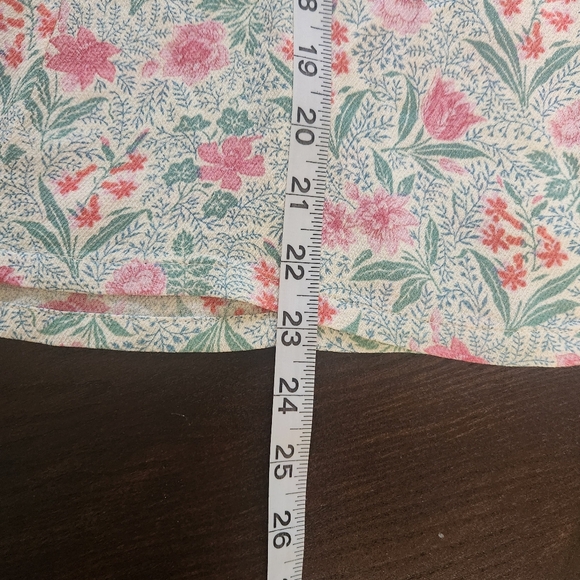 April Cornell A-Line Skirt with Pink and Green Floral Design - Picture 12 of 12